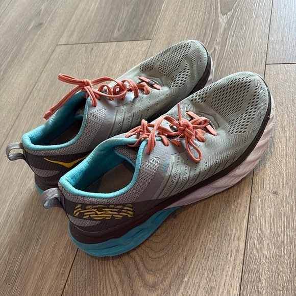 Hoka One One Arahi 3 Running Shoes Blue, Gray, Green, and Yellow Size 9.5 - Picture 1 of 12